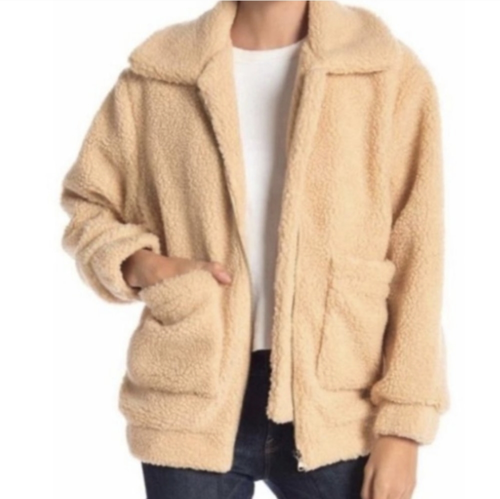 Elodie teddy Sherpa oversized jacked tan